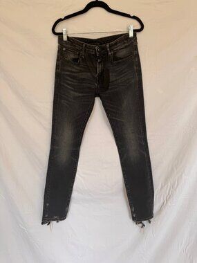 R13 Kate Skinny Jeans Frayed Hem Size 27 NWT